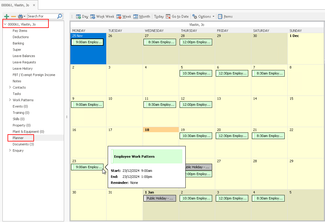 Individual Work Pattern