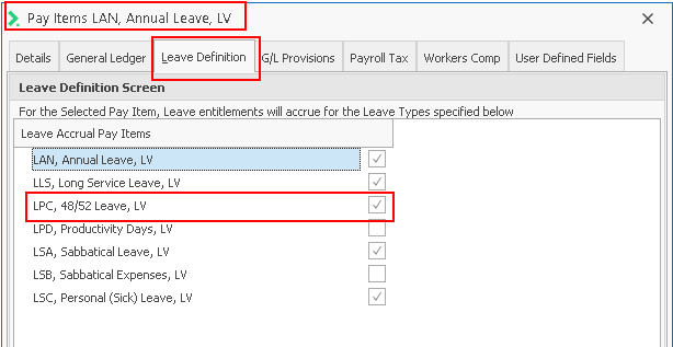 Purchasing Leave Other Leave Types