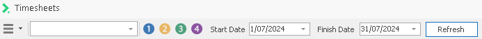 Date Range toolbar