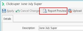 Report Preview button