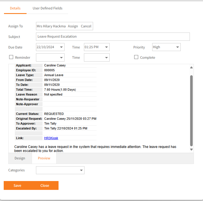 Task Details