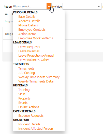 Select Team View Type