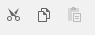 Cut Copy Paste buttons on the Action Items - Phone Message toolbar