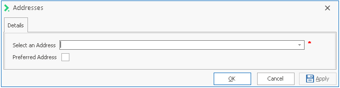 The Select an Address window